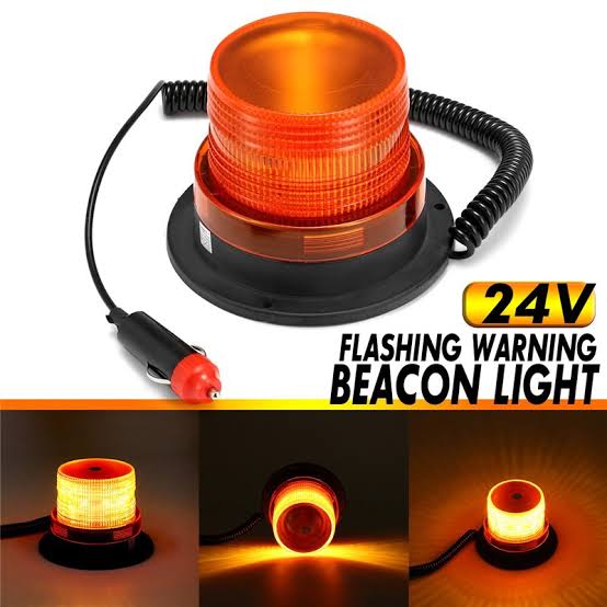 LED Strobe Beacon Lights 12V Amber Flashing Warning Light
